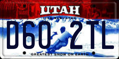 UT license plate D602TL