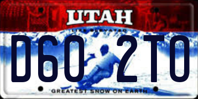 UT license plate D602TO
