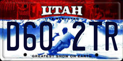 UT license plate D602TR