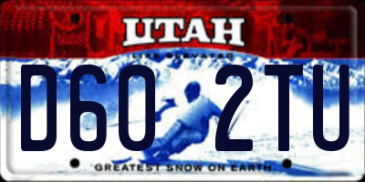 UT license plate D602TU