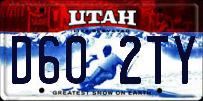 UT license plate D602TY