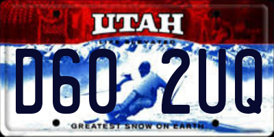 UT license plate D602UQ