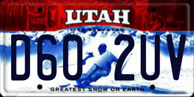 UT license plate D602UV