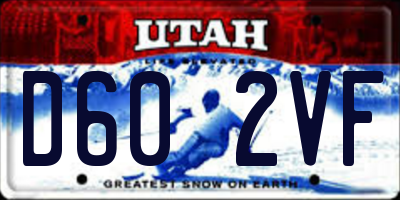 UT license plate D602VF