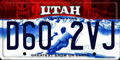 UT license plate D602VJ