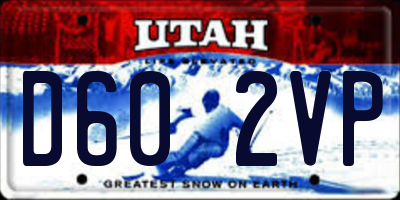 UT license plate D602VP