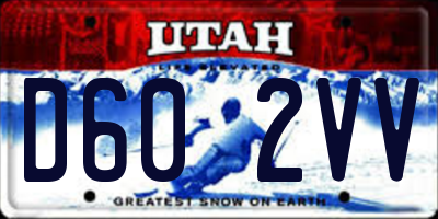 UT license plate D602VV