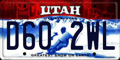 UT license plate D602WL