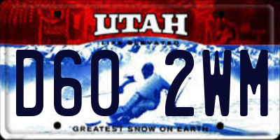 UT license plate D602WM