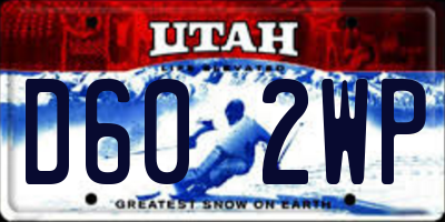 UT license plate D602WP
