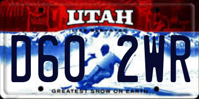 UT license plate D602WR