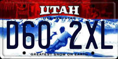 UT license plate D602XL