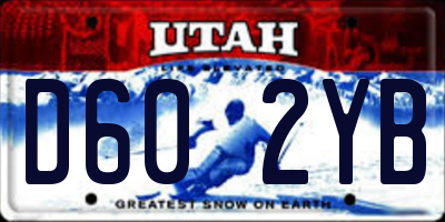 UT license plate D602YB