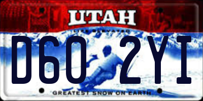 UT license plate D602YI