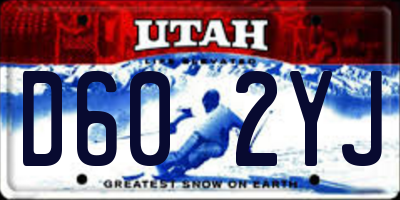UT license plate D602YJ