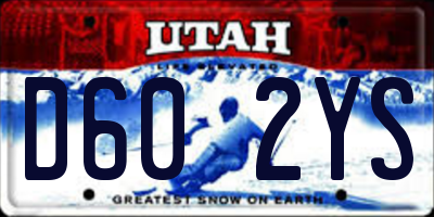 UT license plate D602YS