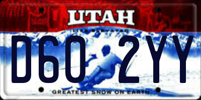 UT license plate D602YY