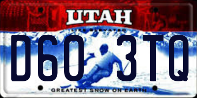 UT license plate D603TQ