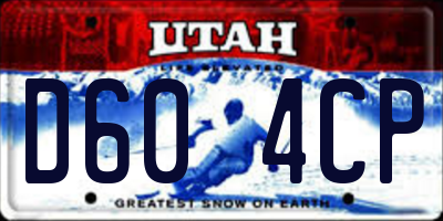 UT license plate D604CP