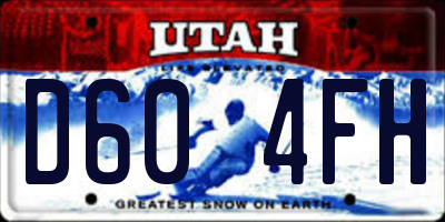 UT license plate D604FH