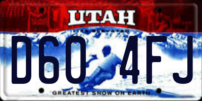 UT license plate D604FJ