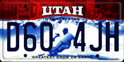 UT license plate D604JH