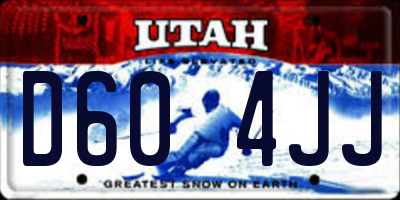 UT license plate D604JJ