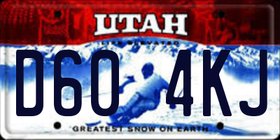 UT license plate D604KJ