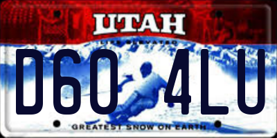 UT license plate D604LU