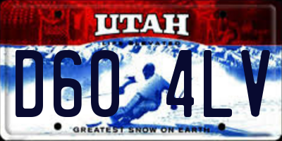 UT license plate D604LV
