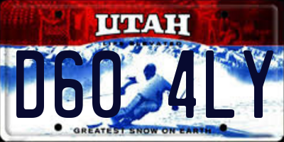 UT license plate D604LY