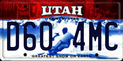 UT license plate D604MC