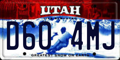 UT license plate D604MJ