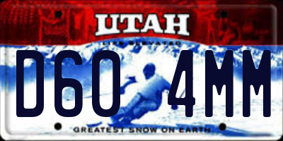 UT license plate D604MM