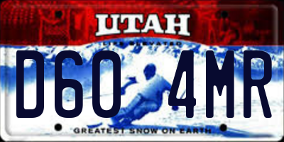 UT license plate D604MR