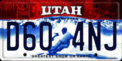 UT license plate D604NJ