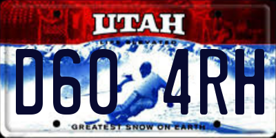 UT license plate D604RH
