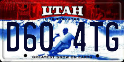 UT license plate D604TG