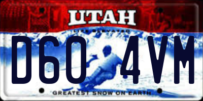 UT license plate D604VM