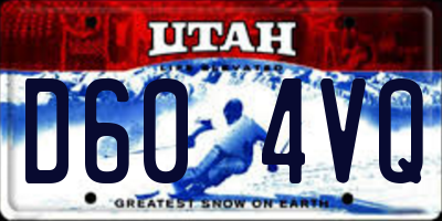 UT license plate D604VQ