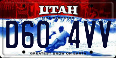 UT license plate D604VV