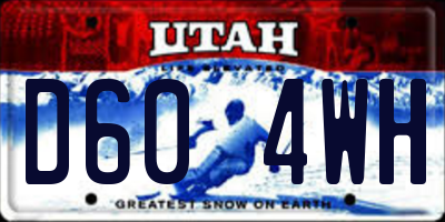 UT license plate D604WH