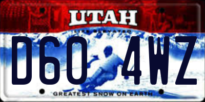 UT license plate D604WZ