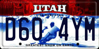 UT license plate D604YM