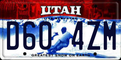 UT license plate D604ZM