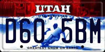 UT license plate D605BM