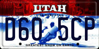 UT license plate D605CP