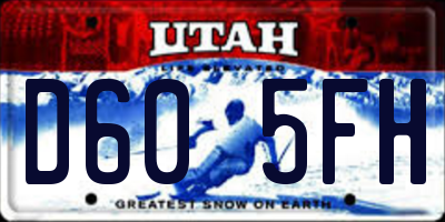 UT license plate D605FH