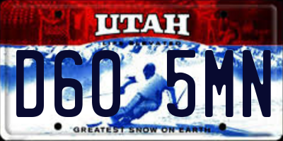 UT license plate D605MN