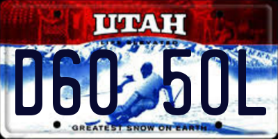 UT license plate D605OL
